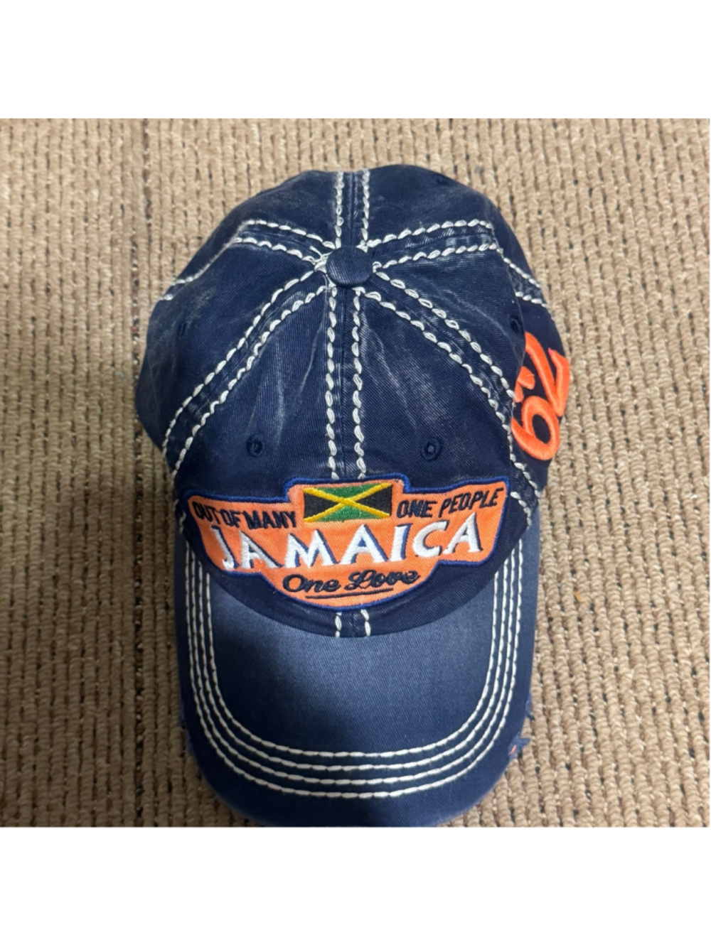 Men's Unbranded Blue & Orange Jamaica Baseball Cap One Size